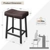 24" Counter Height Bar Stools Set for Kitchen Island Counter, Bonded Leather Stools with 2.4" Thick Saddle Seats for Dining Room - 3 of 4