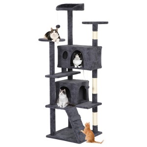 FDW 54/62/70/81 in Cat Tree Tower​​ Multi-Level Scratching Post & Play House for Indoor Cats/Kittens - 1 of 4