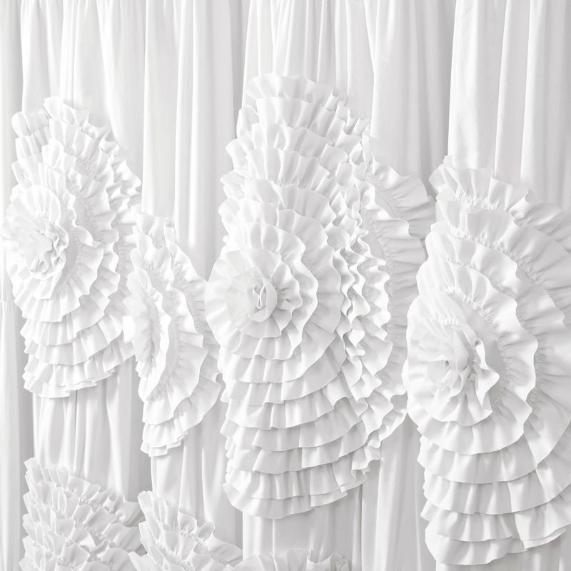 Serena Flower Texture Shower Curtain - Lush Décor, 5 of 11