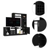 71.1" Manufactured Wood 7-Shelf Entertainment Center with 2 Doors and 6-Bottle Wine Storage for Living Room - 3 of 4