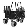 NAYSAYE Wagon Heavy Duty Fishing Cart with Rod Holders and Large All Terrain Wheels for Beach, Black, 44.88"*25.98"*44.49" - 3 of 4