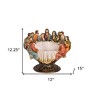 HomeRoots 12" Brown Ivory And Gold Polyresin Decorative Bowl - 3 of 4