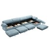 NicBex L-Shaped Sectional Sofa Large and Deep 3-Seat Sofa Couch with Storage Seats and Storage Ottomans, Modern Velvet Sofa with Soft Backrest - 3 of 4