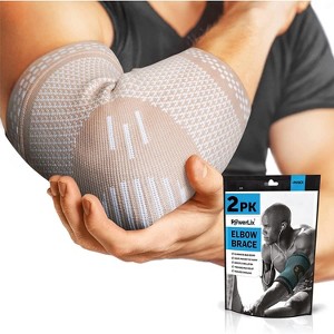 PowerLix 2-Pack Elbow Brace Compression Support Sleeve for Tendonitis, Elbow Treatment, & Workouts - 1 of 4