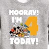 Girls' - Disney - Hooray I'm 4 Today Graphic Long Sleeve Fleece Sweatshirt - 2 of 4