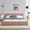 Accent Bed Frame Modern Upholstered Platform Design for Bedroom with Soft Headboard 68in Wide - 3irtyhousy - 3 of 4