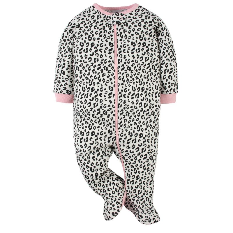 Gerber Baby Girls' Footed Pajamas, 2-Pack, 4 of 10