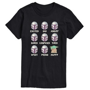 Men's - Star Wars - The Mandalorian Mandalorian Moods Short Sleeve Graphic T-Shirt - 1 of 4