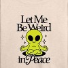 Women's - Instant Message - Alien Let Me Be Weird Lightweight French Terry Wide Neck Long Sleeve Graphic Shirt - 2 of 4