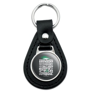 National Lampoons Christmas Vacation Jolliest Bunch Black Leather Keychain - 1 of 4
