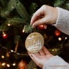 London City Unique Paper Art Themed Ceramic Christmas Ornament| OrnamentallyYou - 4 of 4