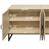 NicBex 59.06 Inch Rattan 4-Door Storage Cabinet,Sideboard Buffet Cabinet for Living Room,Kitchen and Dining Room - 4 of 4