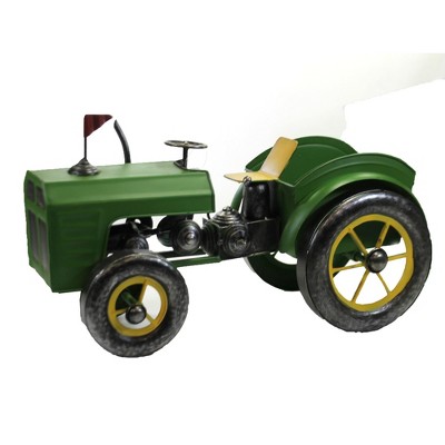 Home & Garden 10.25" Tractor Planter Green Pot Yard Decor Direct Designs International  -  Planters