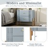 PAGED Nightstand with 2 Drawers and Outlet, Modern Side Table with LED Lights, Bedside Cabinet for Bedroom, Living Room - 4 of 4