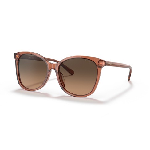 Coach Hc8271u 57mm Woman Square Sunglasses Brown Gradient Lens : Target