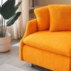 95" Modern Sofa Couch With Soft Armrest, 3 Seater Upholstered Sofa with 2 Pillows,Deep Seat Sofa Couch for Living Room Office Bedroom Apartment - 3 of 4