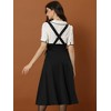 Allegra K Women's Brace High Waisted Lace Up Midi Suspender Skirt - 3 of 4