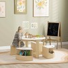 INFURNIC Kids Table Sets 5 Piece Toddler Table and Chairs Set with Storage for Art and Crafts, White, 30.7"*30.7"*19.3" - 4 of 4