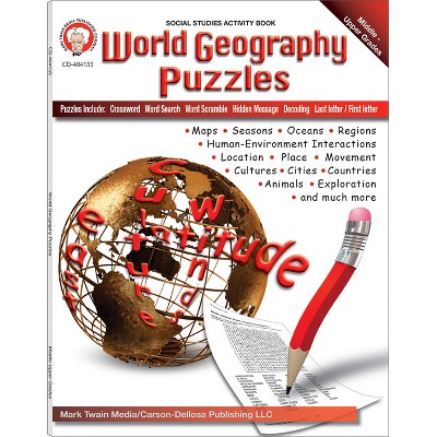 World Geography Puzzles, Grades 6 - 12 - (Paperback)