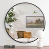 FONTOI 32" Round Bathroom Vanity Mirrors, Dressing Mirror for Bathroom Living Room Bedroom, Black, 32"*1.1"*32" - 2 of 4