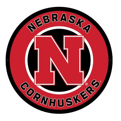 Evergreen Ultra-Thin Edgelight LED Wall Decor, Round, University of Nebraska- 23 x 23 Inches Made In USA