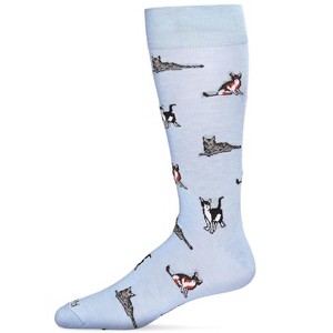 Memoi Men's Hip Cool Cats Bamboo Blend Novelty Crew Socks - 1 of 4