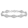 Black Bow Jewelry 8mm Filigree Heart Link Bracelet in 14k White Gold, 7 Inch - 3 of 4