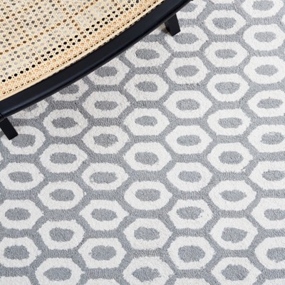 Capri Ivory and Grey Hand-Tufted Wool Area Rug