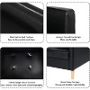Modern Accent Arm Chair Single Sofa, Adults Faux Leather Bedroom Chair Reading Chairs for Bedroom, Office - 3 of 4