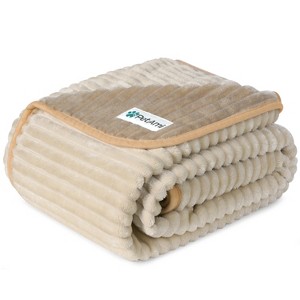 PetAmi Waterproof Dog Blanket, Leakproof Cat Throw, Plush Striped Reversible Blanket for Small Medium Large Pet - 1 of 4