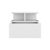 Lyngins Modern Floating Nightstand–Wall-Mounted, Cement-Look Finish, 2-Tier Shelf, End Table for Bedroom, Side Table with Drawer - 3 of 4