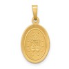 Black Bow Jewelry 14k Yellow Gold Hollow Oval Miraculous Medal Pendant - 3 of 4