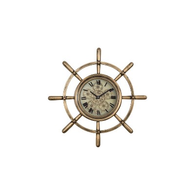 Yosemite Home Decor Ship'S Wheel Wall Clock