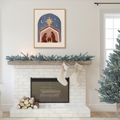Boho Nativity Scene Framed Canvas Wall Art, 23" x 28"