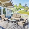 Tangkula 4 PCS Patio Furniture Set Outdoor Sectional Conversation Set w/Coffee Table & Cushions - 2 of 4