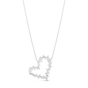 SHYMI Multi-Shape Heart Necklace — .925 Sterling Silver, 14k Gold-Plated - Rhodium Plated, Cubic Zirconia, Adjustable Chain - 1 of 2