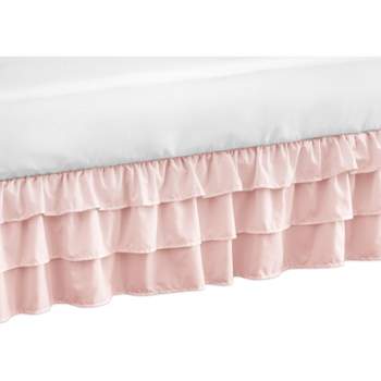 Sweet Jojo Designs Girl 3 Tiered Ruffle Crib Bed Skirt Harper Collection Pink