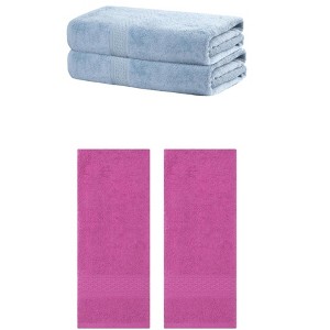 REGALWOVEN Cotton Bath Hands Towel Sets For Bathroom, Gym, SPA 2 Pack - 1 of 4