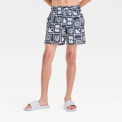 Boys' Desert Tiles Printed Swim Shorts - art class™ Black L