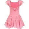 Arshiner Girls Ruffle Sleeve Ballet Dance Dress Tutu Skirted Leotard - 3 of 4
