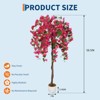Orieon 5FT Artificial Bougainvillea Tree with Pink Flowers, Faux Tall Bougainvillea Plant with Natural Trunk for Indoor Outdoor Decor - 2 of 4