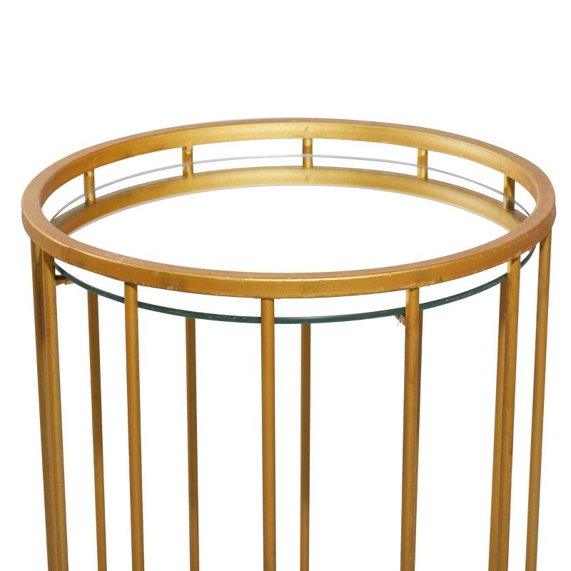 Set of 3 Contemporary Metal Accent Tables Gold - Olivia &#38; May, 4 of 5