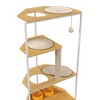 JUJABU Corner Cat Tower Cat Tree with Scratching Post - 3 of 4