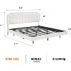 Floating Bed Frame with Led Lights Modern Upholstered Platform Bed Frame No Box Spring Needed Easy Assembly Grey - 3 of 4