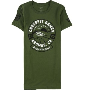 Reebok Womens CrossFit Games 2020 Aromas, CA Graphic T-Shirt, Green, Small - 1 of 2