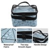 Unique Bargains Double Layer Makeup Bag Cosmetic Travel Bag Case Organizer Bag Clear Bags for Women 1 Pcs - 3 of 4