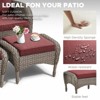 Gymojoy 2 Pieces Assembled Outdoor Patio Ottoman with Removable Cushions - 4 of 4