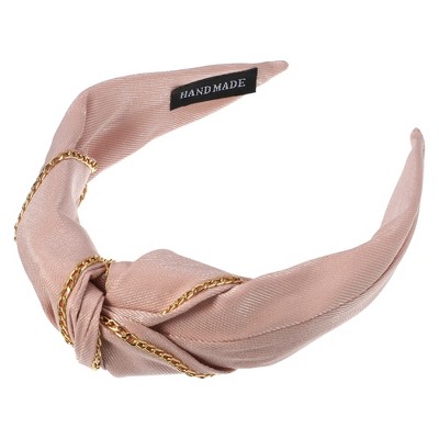 Unique Bargains Women's Metal Chain Knotted Headband Fashion Non Slip 1 Pc