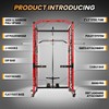 ODK Power Cage with Smithbar, 1600 Lbs Power Rack with LAT Pulldown, Multi-Functional Squat Rack, Power Cage for Home Gym Equipment - 2 of 4