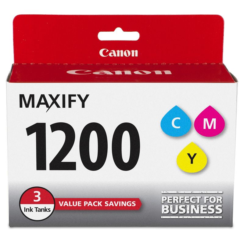 Canon 1200 C/M/Y 3pk Ink Cartridges - Cyan, Magenta, Yellow (9232B005), 1 of 6